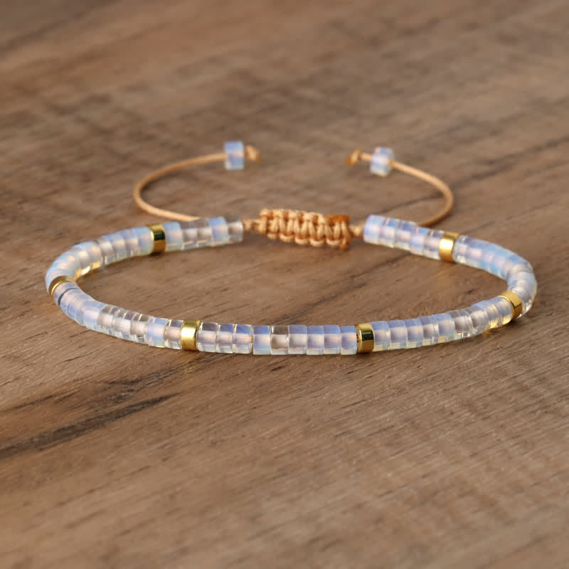 Seraphina - Braided Natural Stone Bead Bracelet for Women