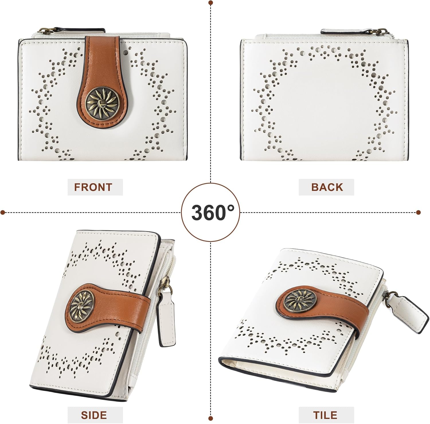 ClaireSlim - Slim RFID Leather Wallet for Women