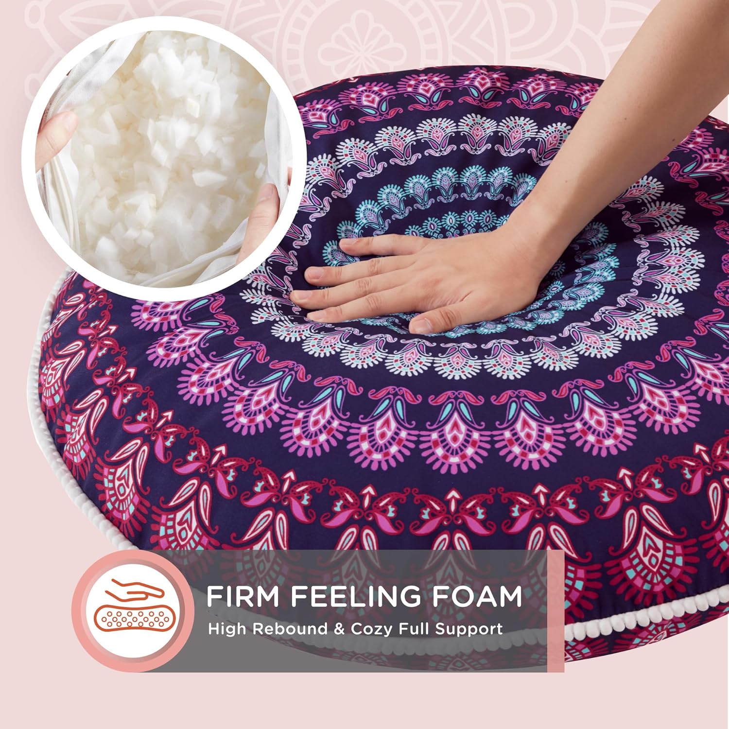 MandalaCushion - Bohemian Meditation Cushion