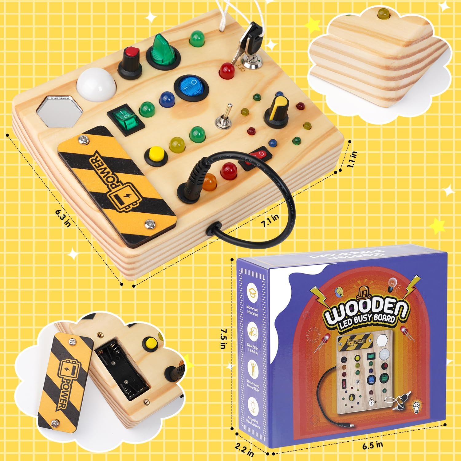 LumiBoard - Educational LED Busy Board for Toddlers