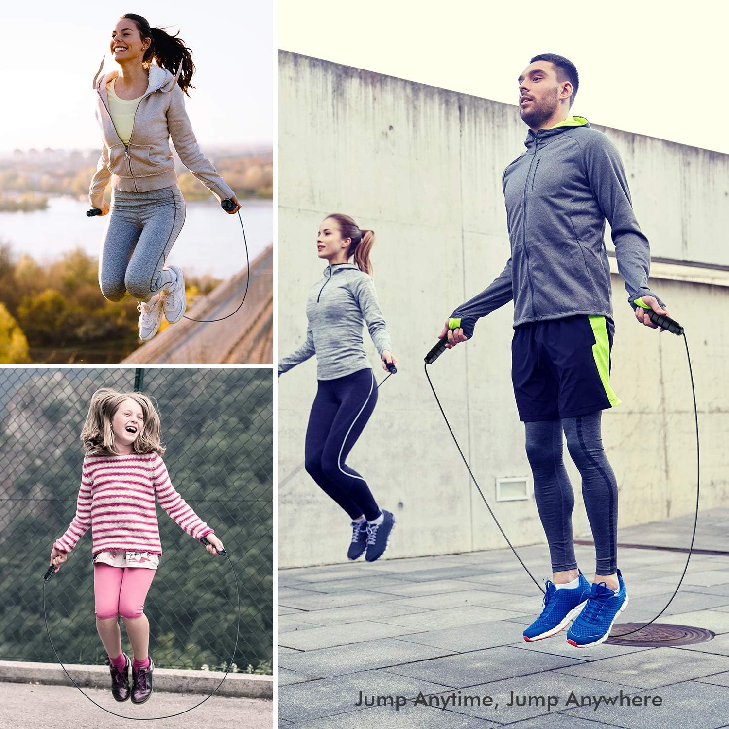 FlexiJump Adjustable Tangle-Free Jump Rope