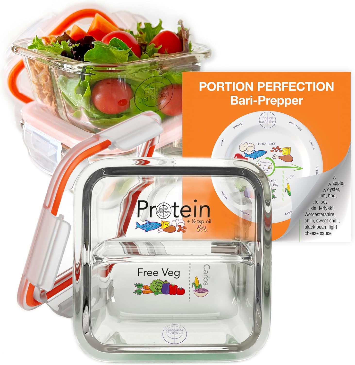 PortionMaster Glass Container Set of 3