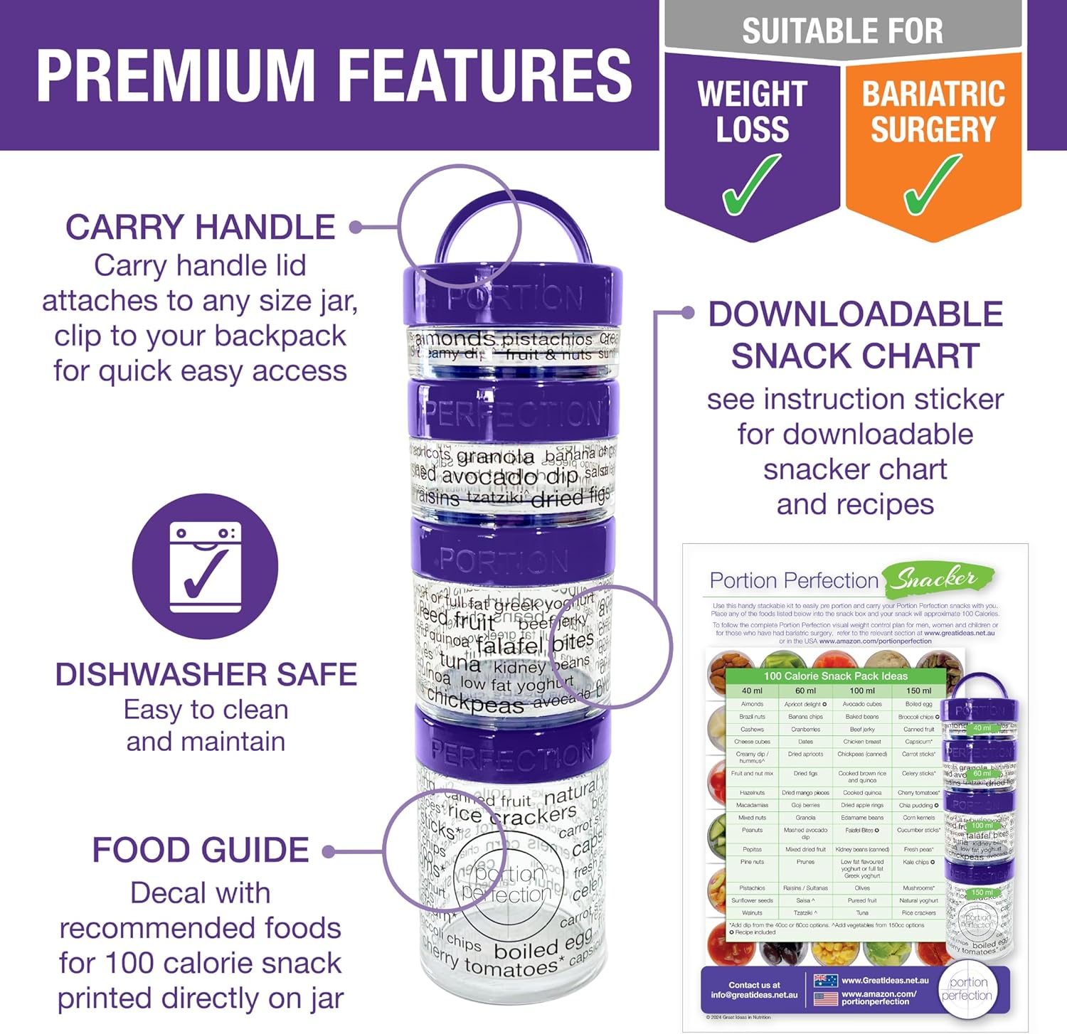 PortieMaster Stackable Snack Containers