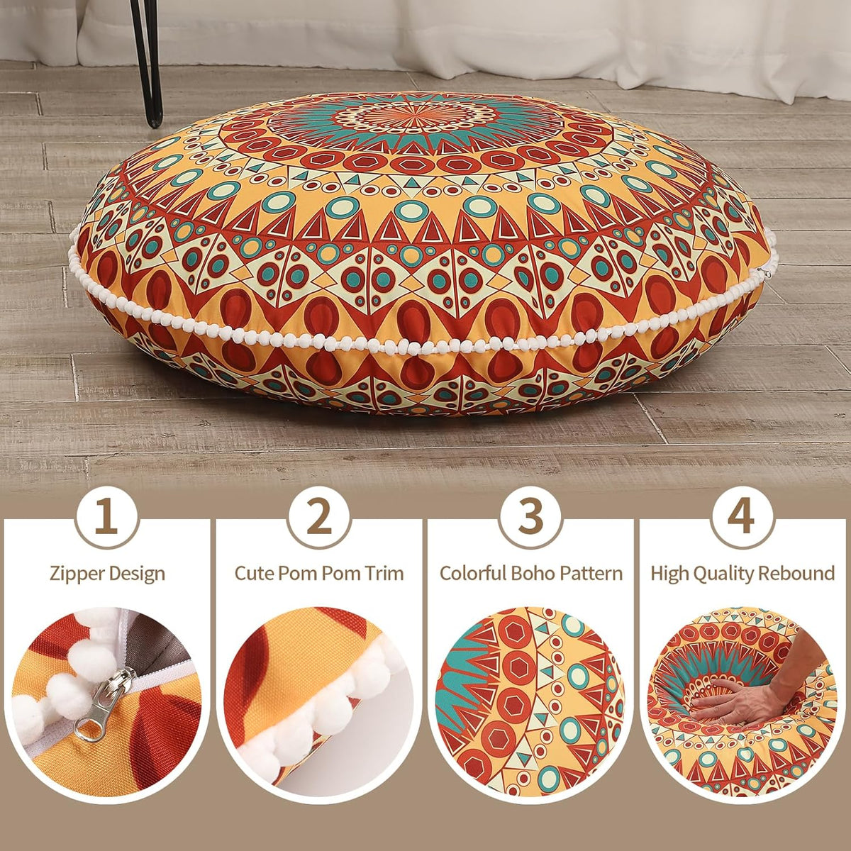 MemoryZen - Large Memory Foam Meditation Cushion (81 cm)