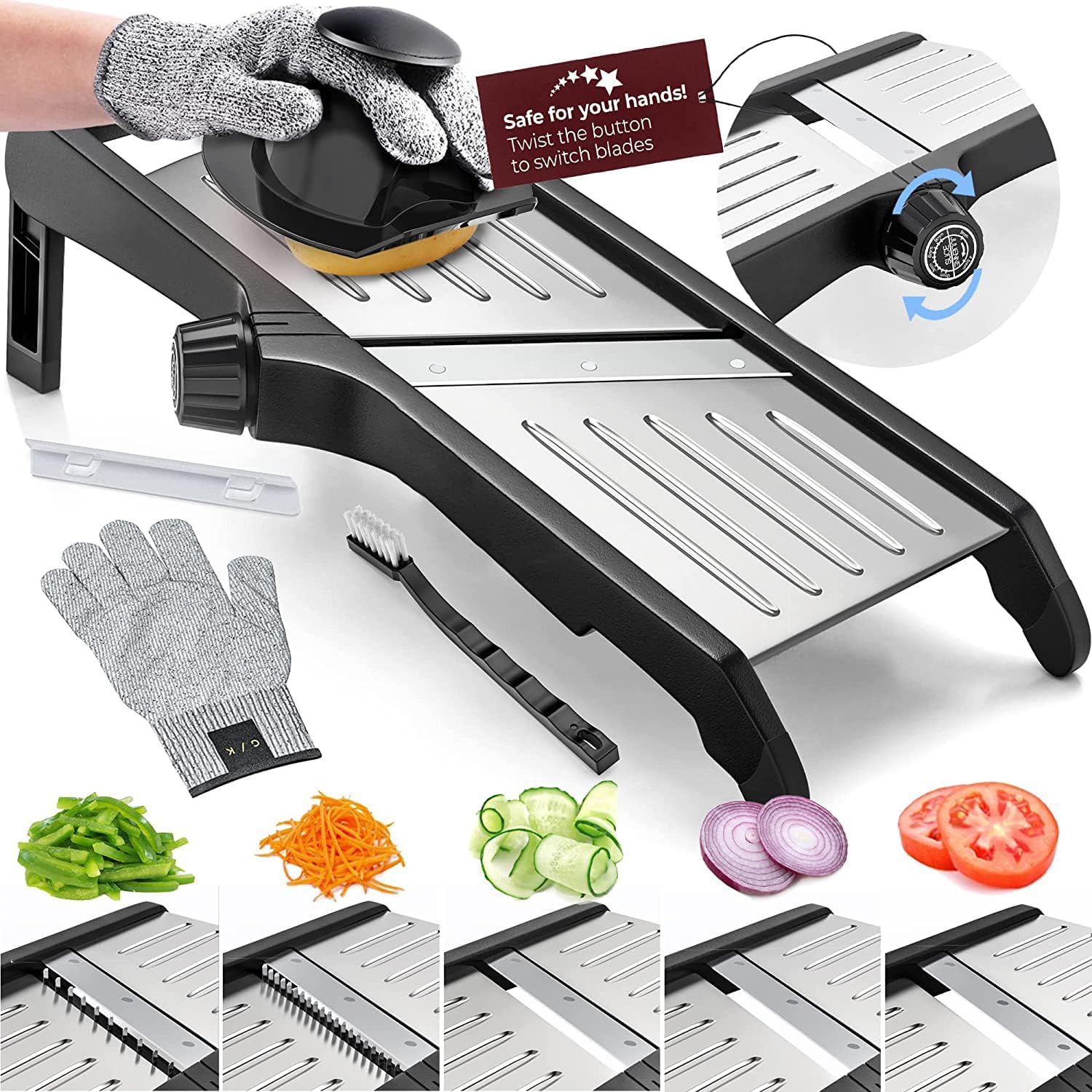 SlicerPro - Mandoline Set with Cut-Resistant Gloves