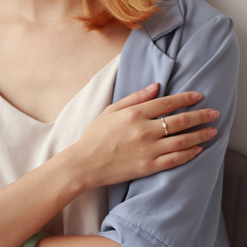 Isabella - Vintage Opal Ring of Love and Sincerity for Women