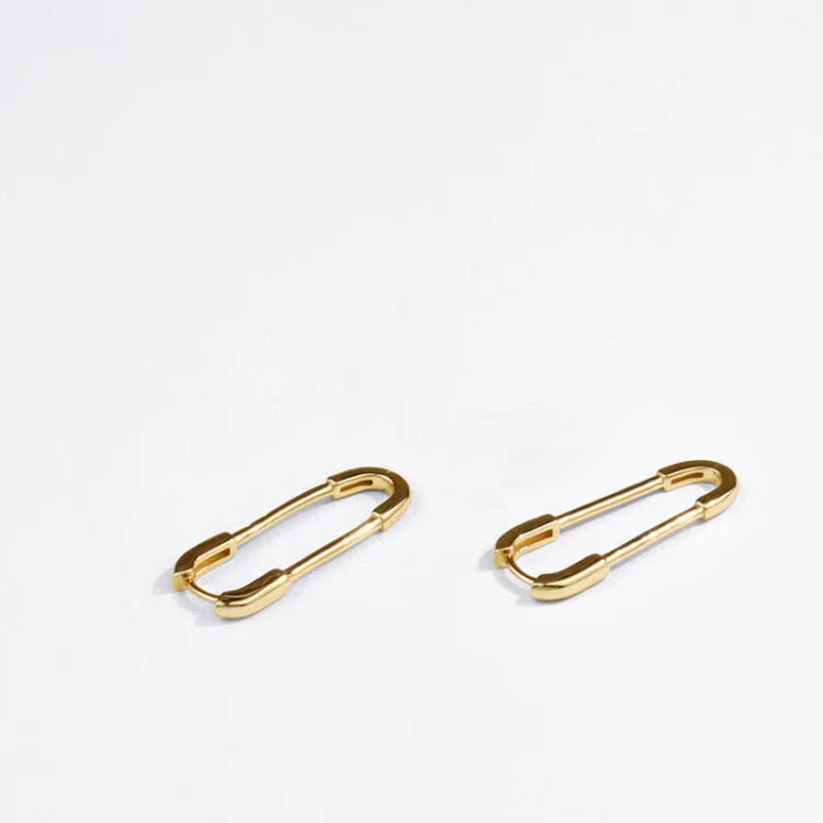 Viola - Gold and Silver Paperclip Earrings for Women
