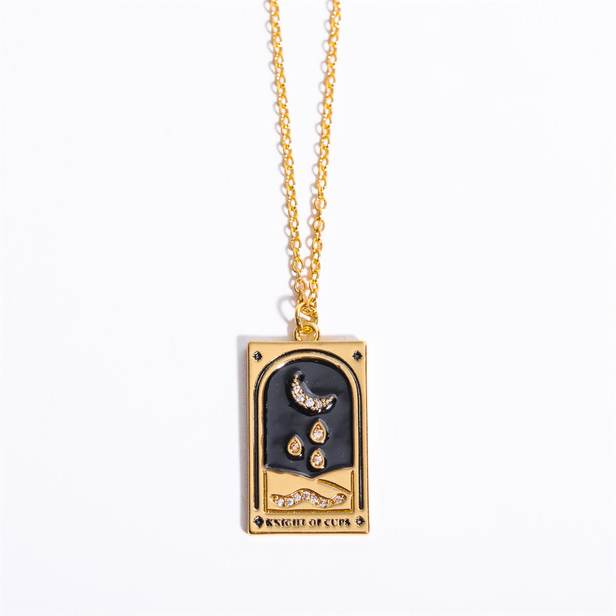 Amara - Tarot Drop Pendant Necklace with Zirconia for Women