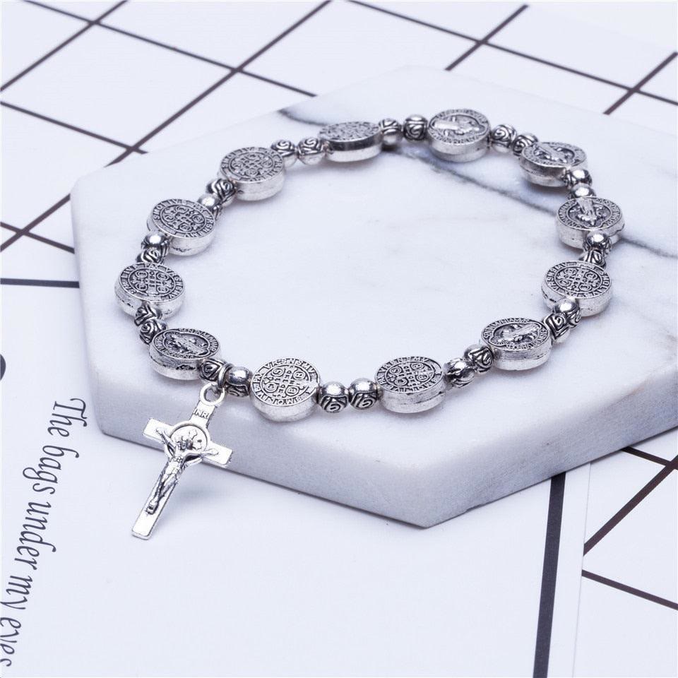 Gold & Silver - Christian Cross Bracelet
