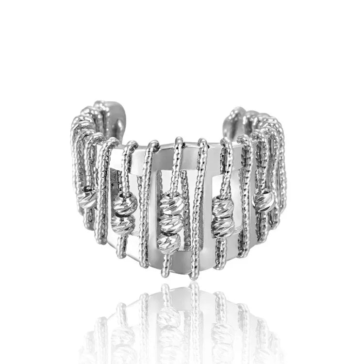 Alina - Openwork Pearl Ring with Gemstones for Women
