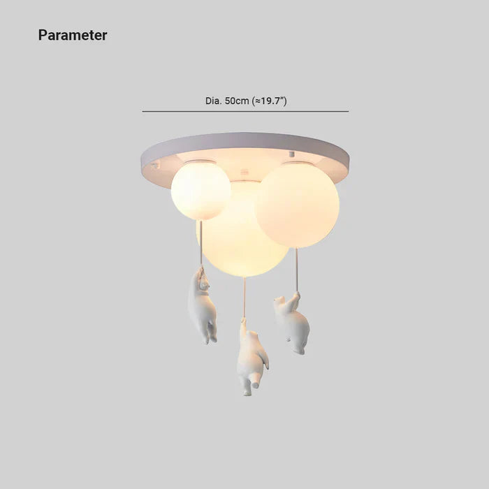 CloudBear - Playful Kids Ceiling Lamp with Balloon