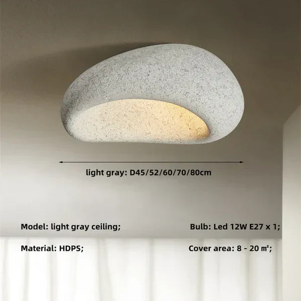 SereneAura - Natural Wabi-Sabi Ceiling Light