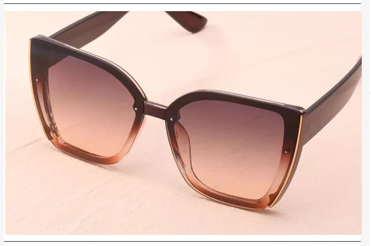 BillieShade - Square Retro Cat-Eye Sunglasses with UV Protection