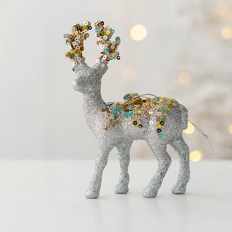 FrostDeer Glitter Deer Ornament - Luxe Christmas Decor