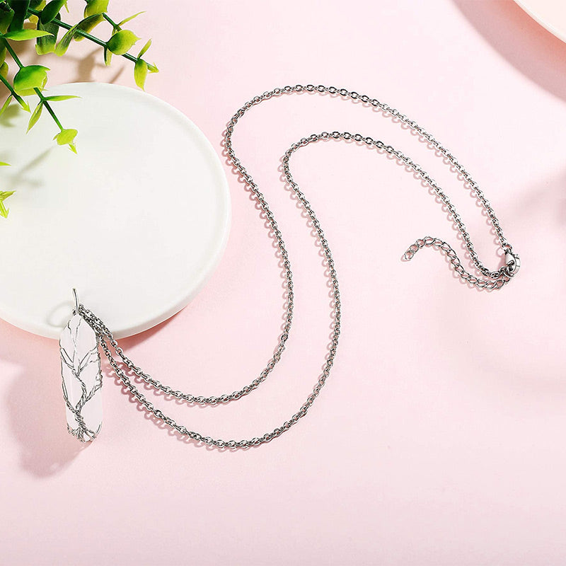 Elara - Tree of Life Crystal Gemstone Necklace for Women