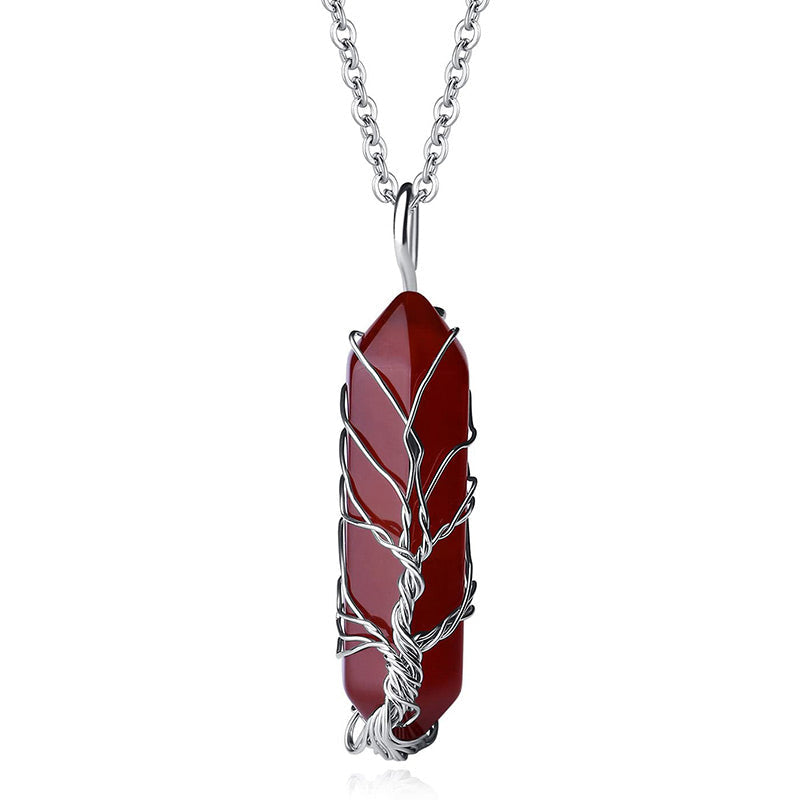 Elara - Tree of Life Crystal Gemstone Necklace for Women
