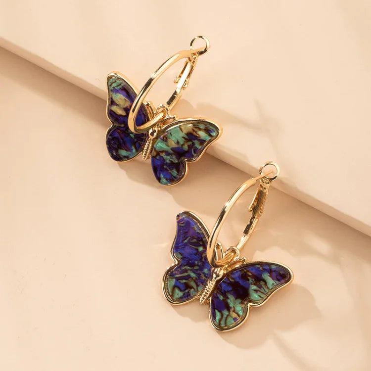 Mariposa - Gold-Plated Butterfly Crystal Earrings for Women