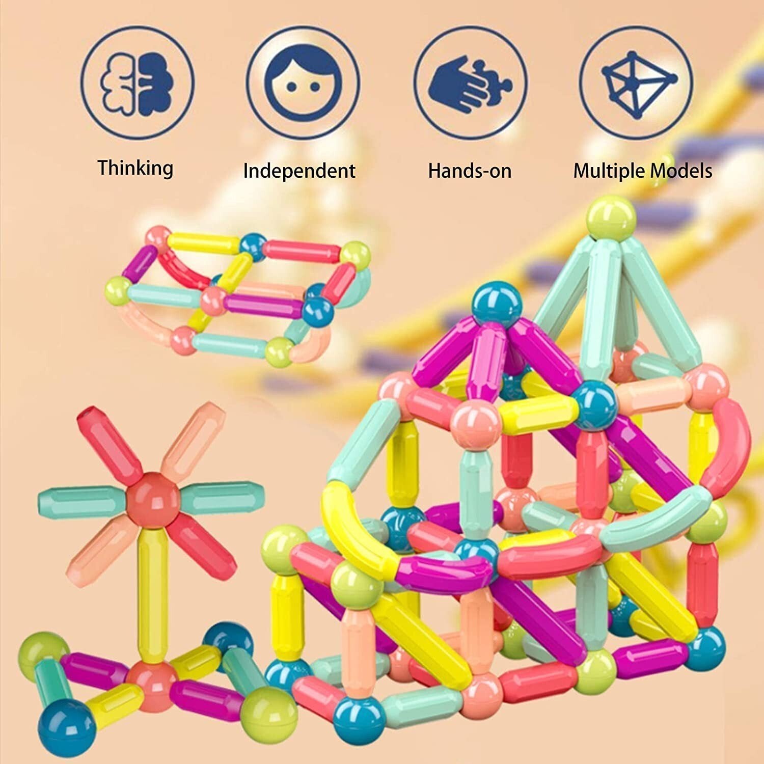 MagicBlocks Toy - Magnetic Building Blocks Set with Storage Box