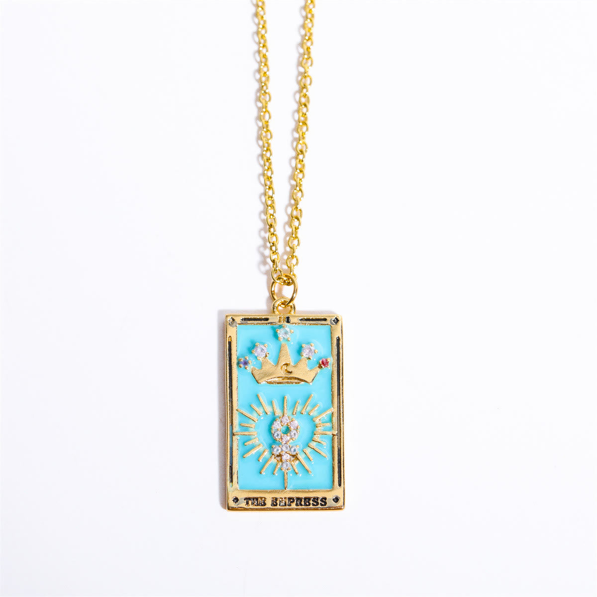 Amara - Tarot Drop Pendant Necklace with Zirconia for Women
