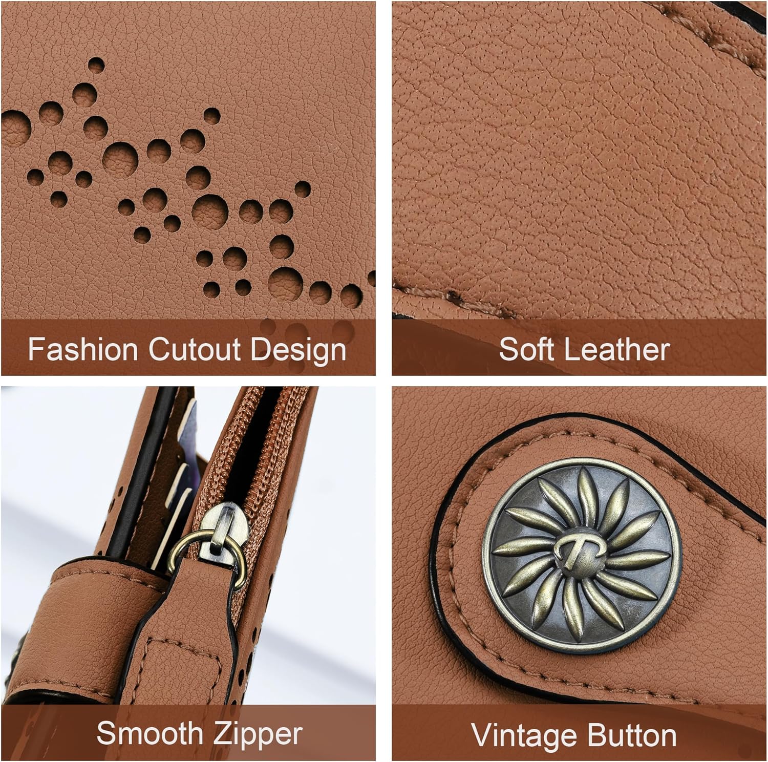 ClaireSlim - Slim RFID Leather Wallet for Women