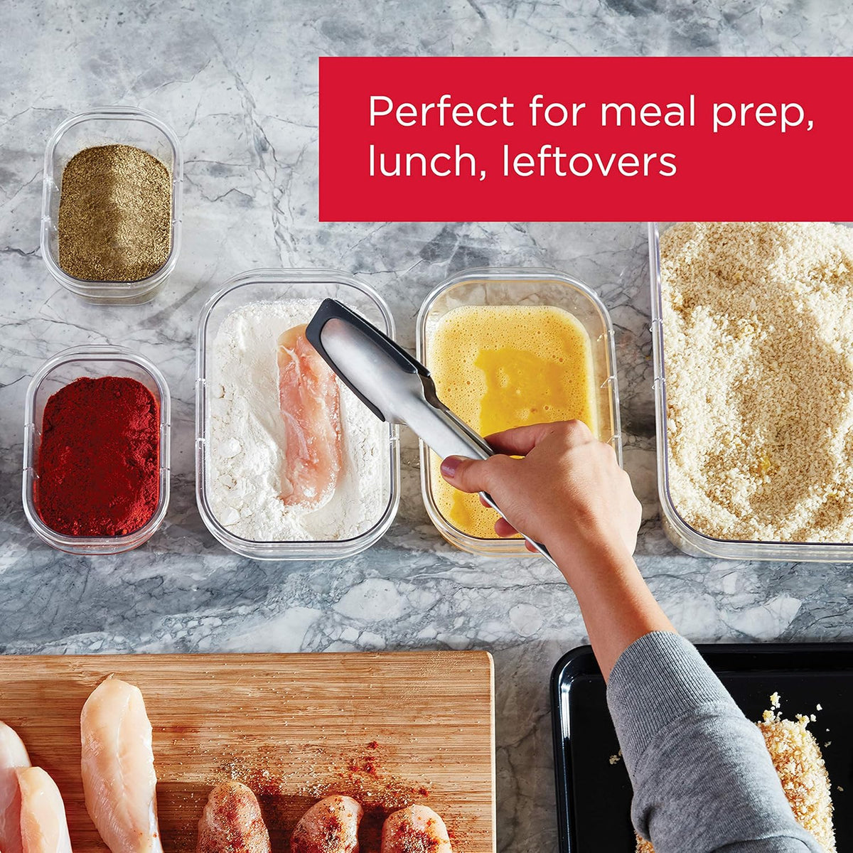 FreshPrep - BPA-Free Stackable Meal Prep Container Set