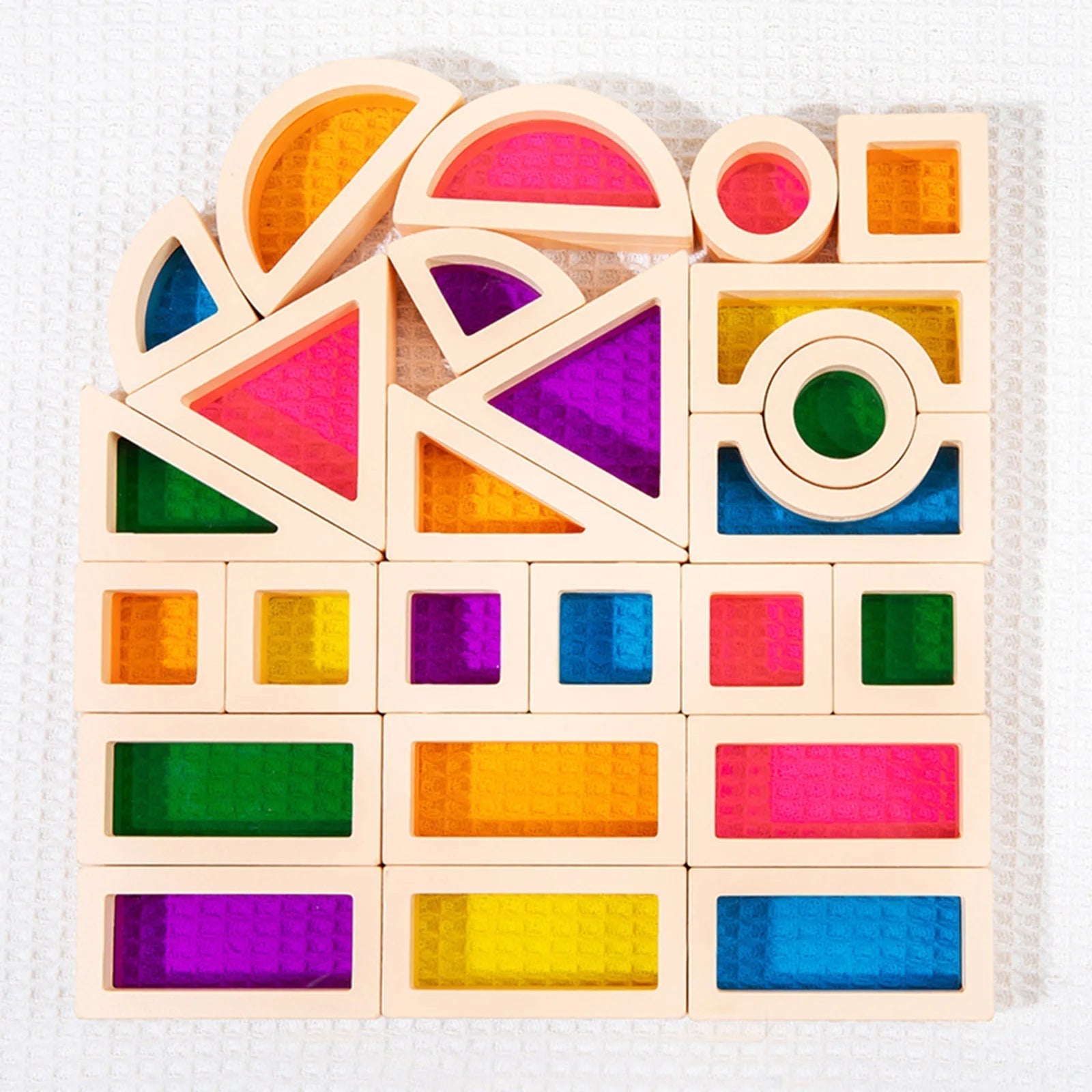 CreativeBlocks - Colourful Wooden Building Blocks for Kids