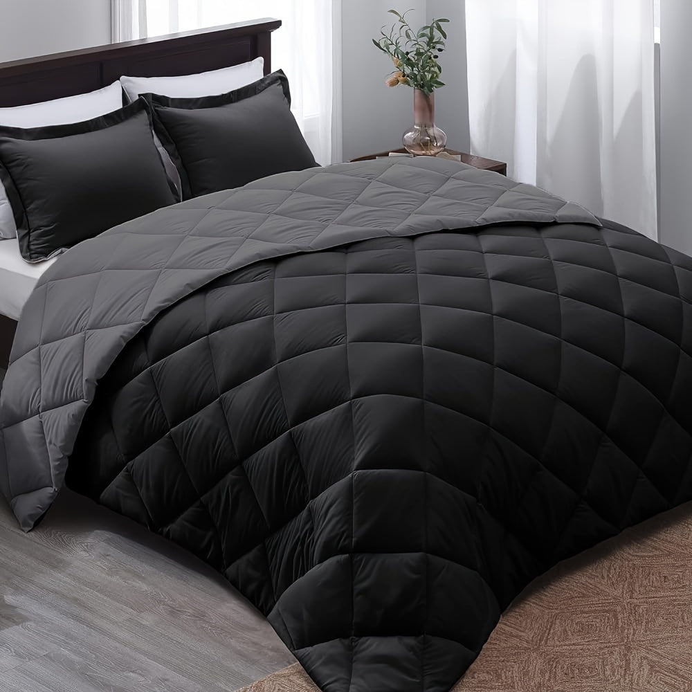 Reversible Microfiber Comforter - All-Season