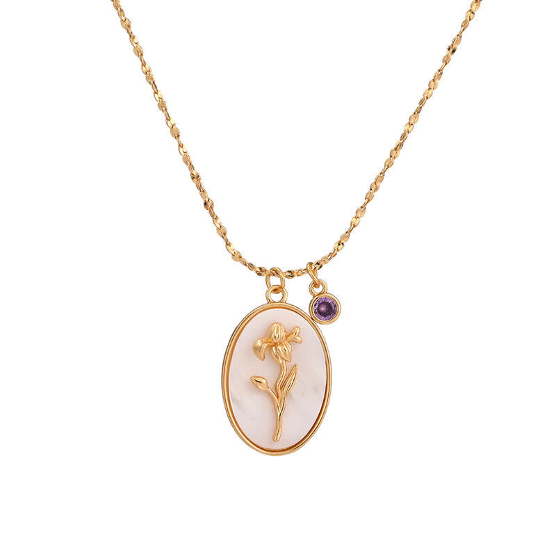 Aurora - Birthstone & Birth Flower Necklace for Women