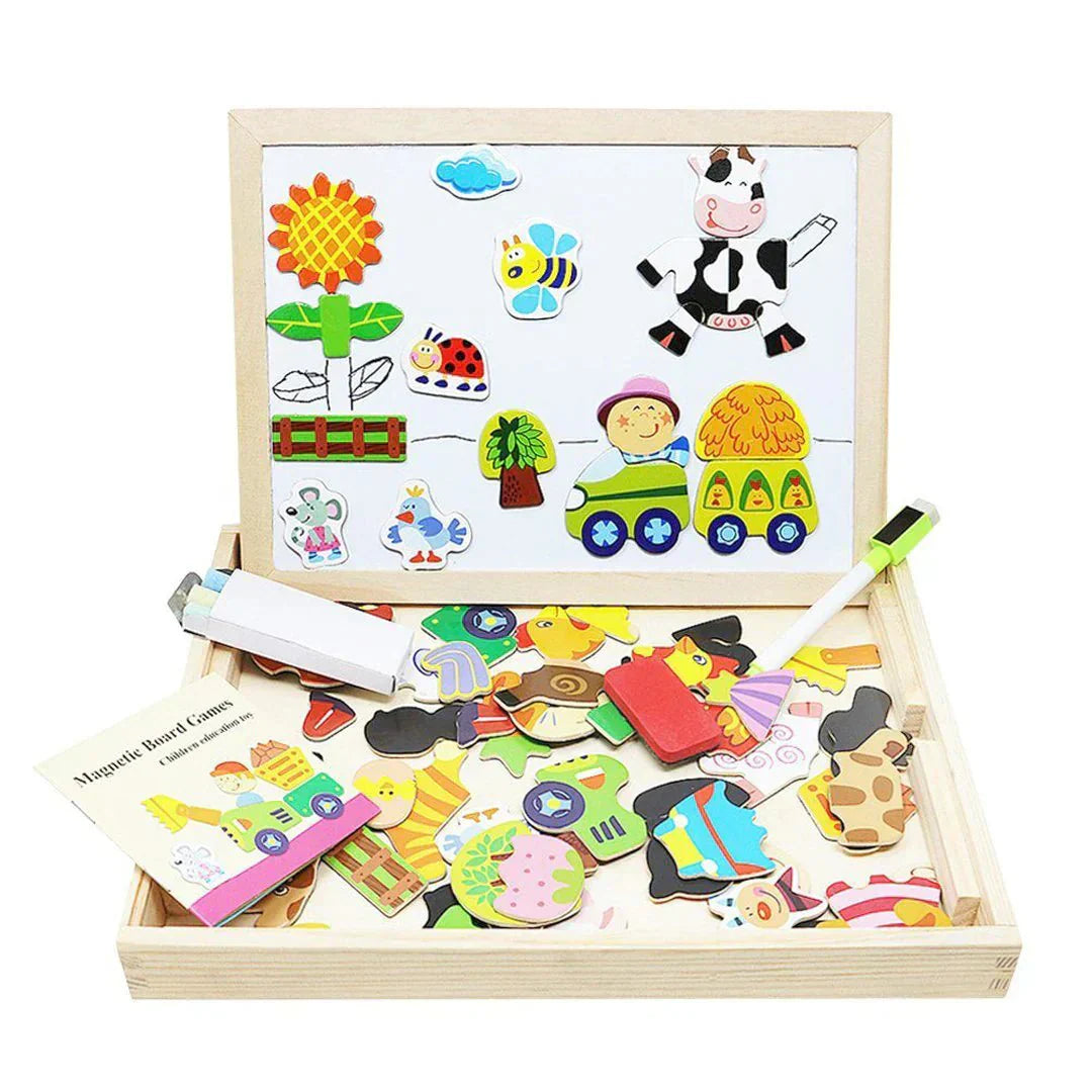 CreativeChalk Board - Double-Sided Magnetic Chalkboard for Kids