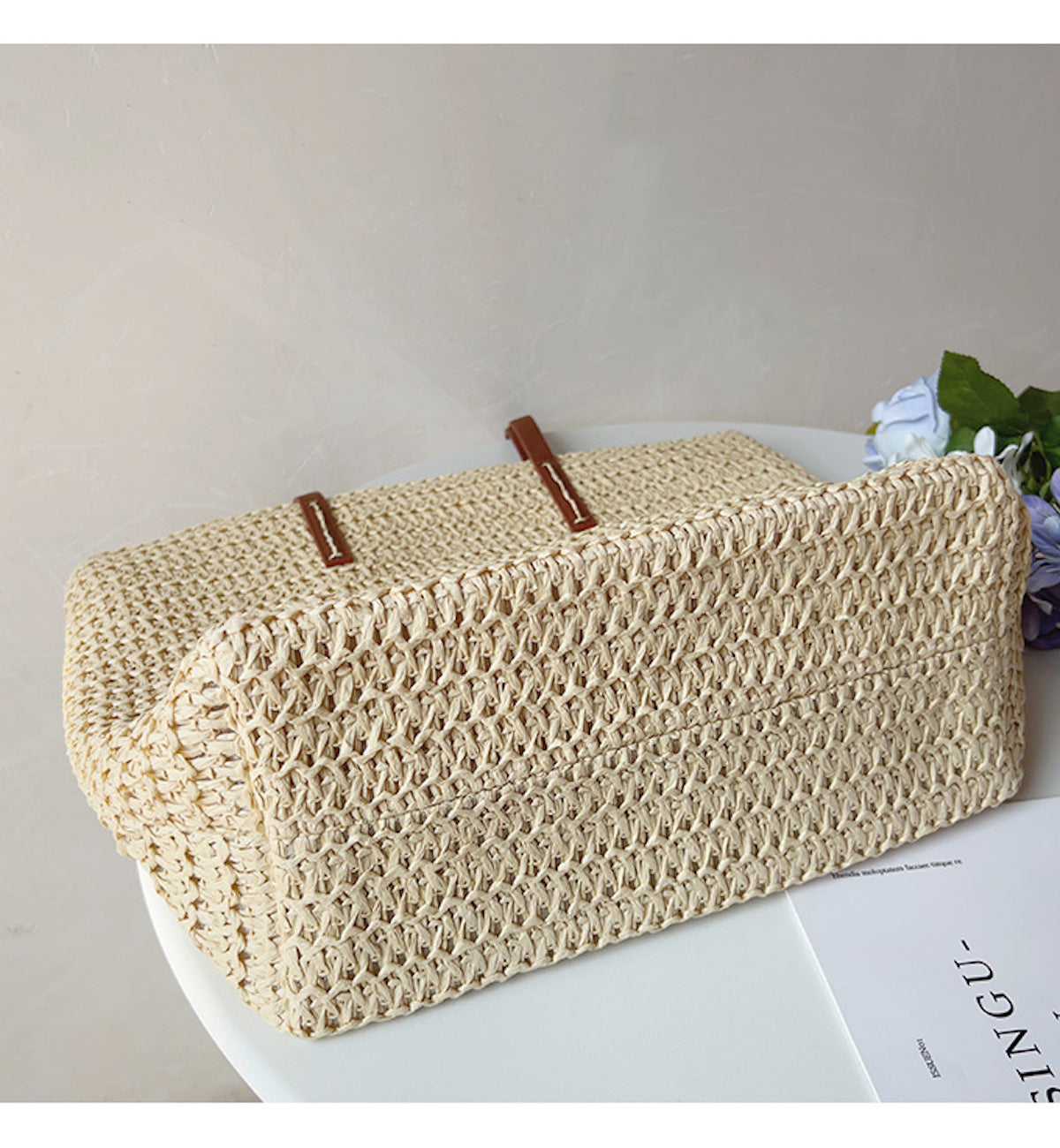 SummerBreeze Woven Straw Tote Bag