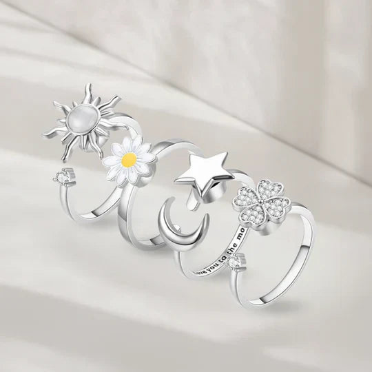 CalmRing Nua - Sterling Silver Anti-Anxiety Fidget Ring