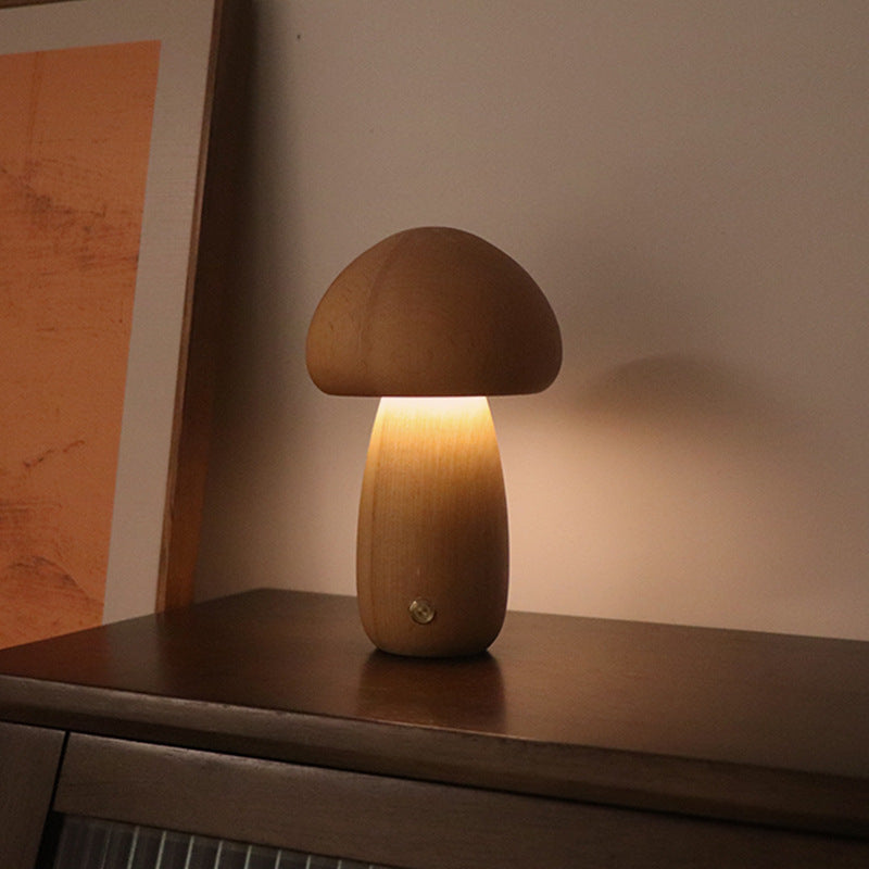 Mushroomlight - Wireless Wooden LED Night Light