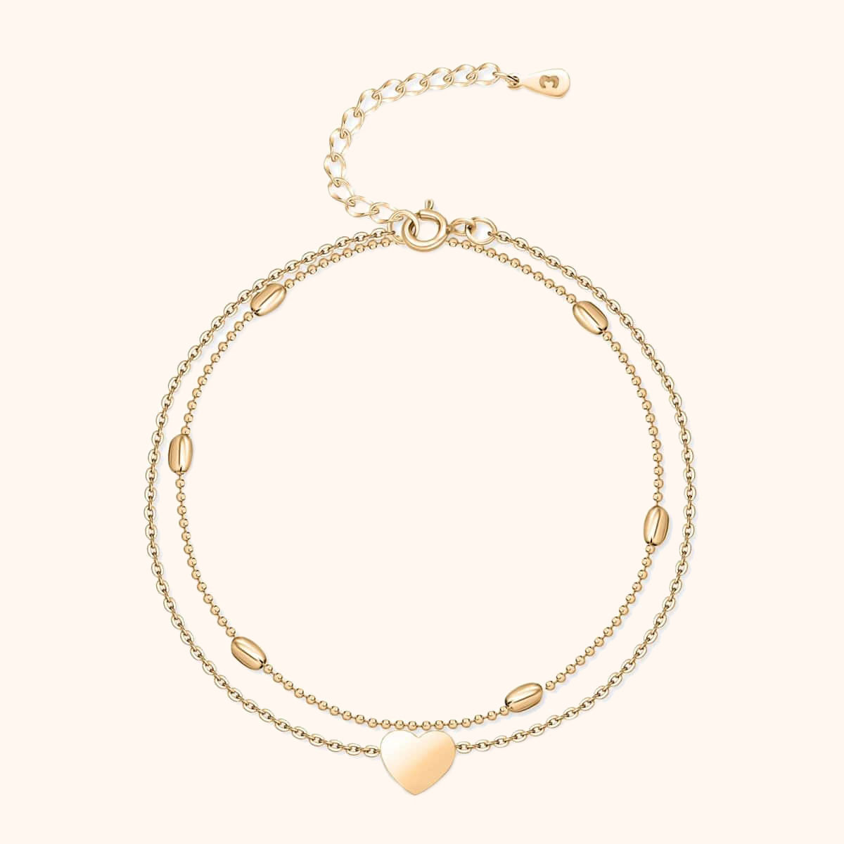Fiora - Heart Charm Anklet for Women