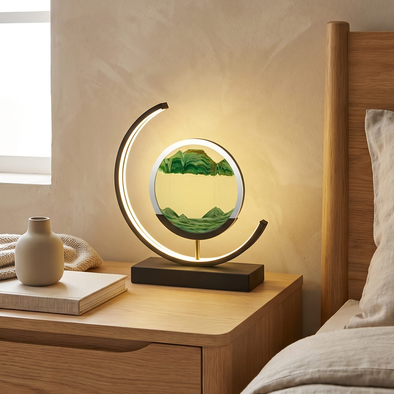 AbyssalGlow | Serene Dynamic 3D Sand Shell Table Lamp for Bedroom 2