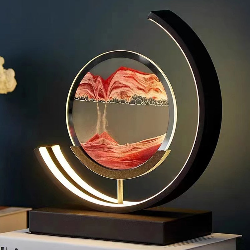 AbyssalGlow | Serene Dynamic 3D Sand Shell Table Lamp for Bedroom 3