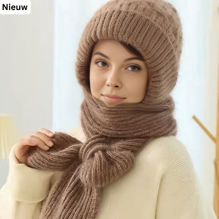 CozyWind Beanie & Scarf Set - Warm Winter Accessory for Women