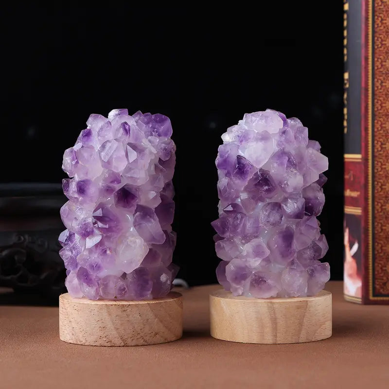 AmethystGlow | Elegant Calming Natural Crystal Table Lamp for Bedroom 1