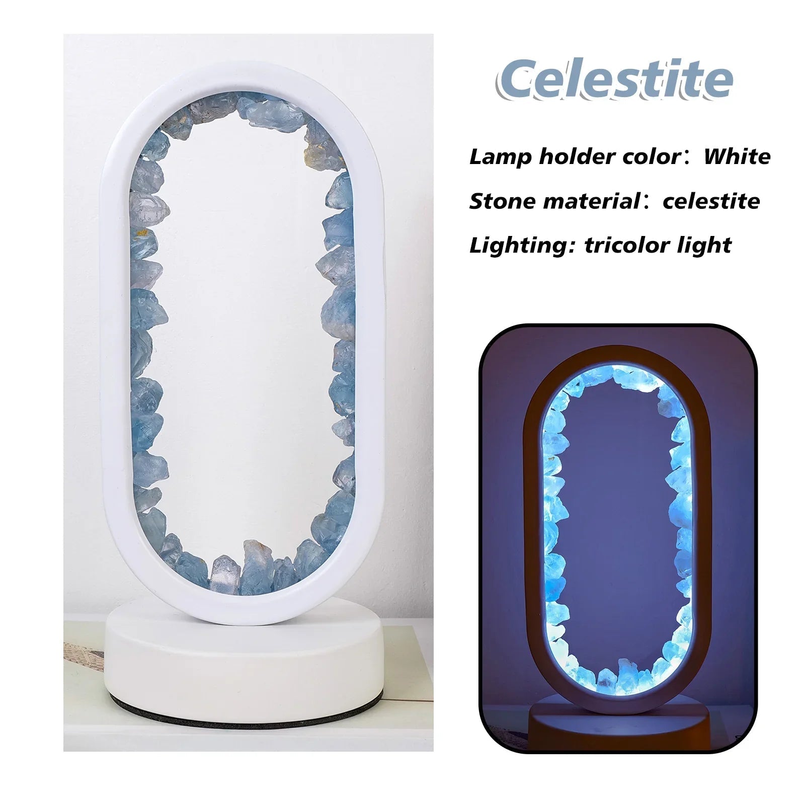 AmethystGlow | Serene Handcrafted Natural Crystal Table Lamp for Bedroom 3