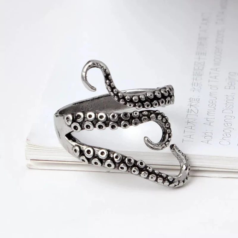 Lotte - Silver Tentacle Ring for Women