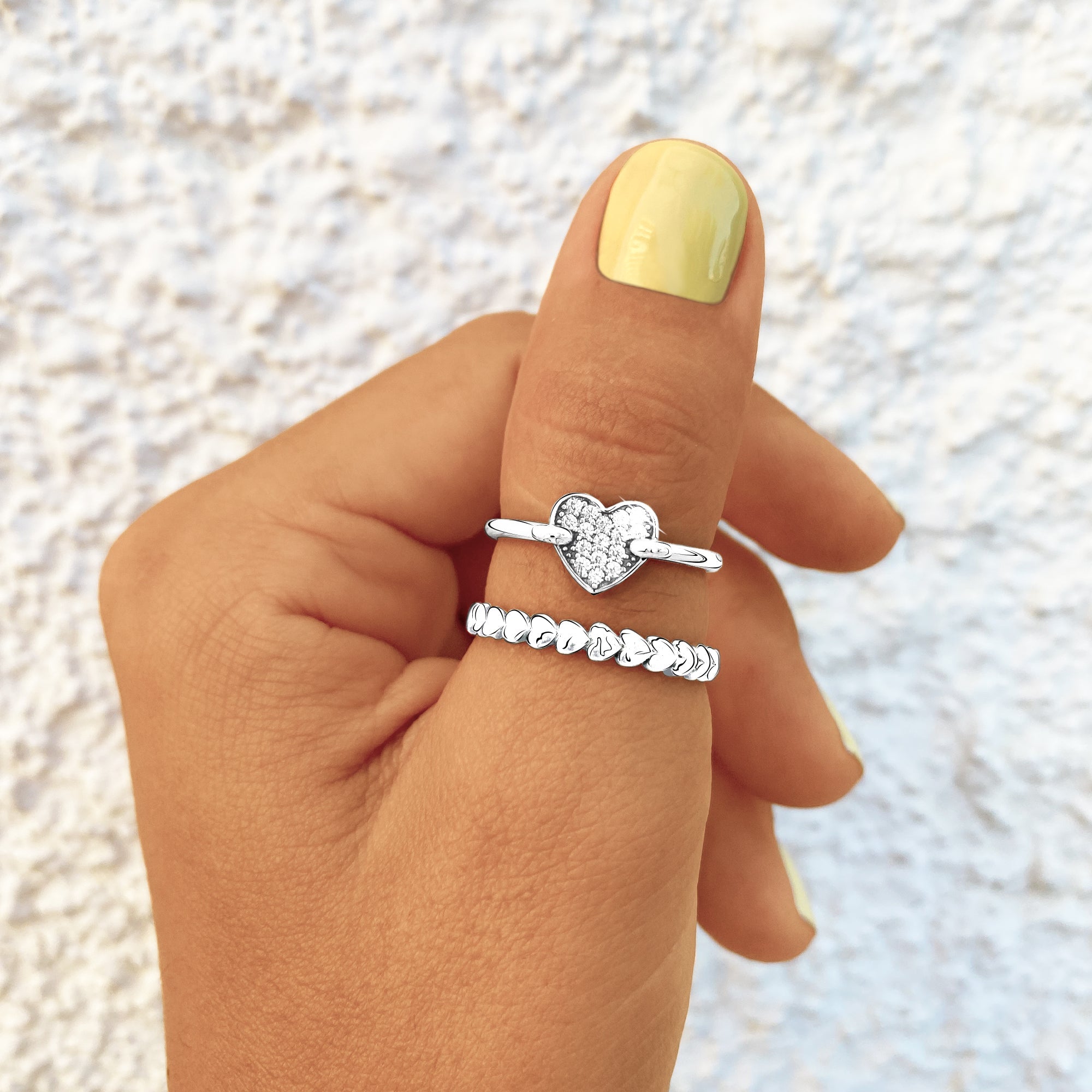 Aurora Heart Ring — Sterling Silver