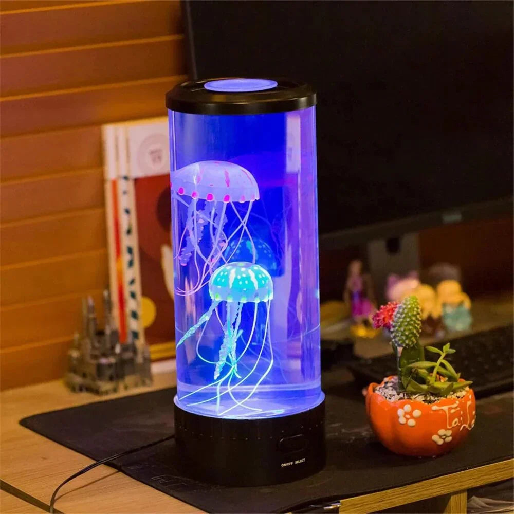 AquaGlow | Serene Color-Changing LED Jellyfish Lava Lamp 2