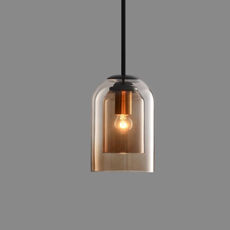 AuraGlass | Double Glass Pendant Light with Adjustable Height | Stylish Kitchen Pendant Lighting for Elegant Interiors 9
