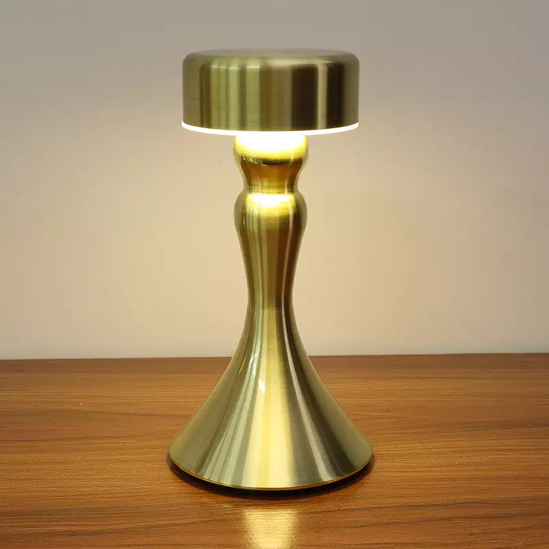 AuroraGlow | Elegant Cordless Gold Bedside Table Lamp with Charger 2