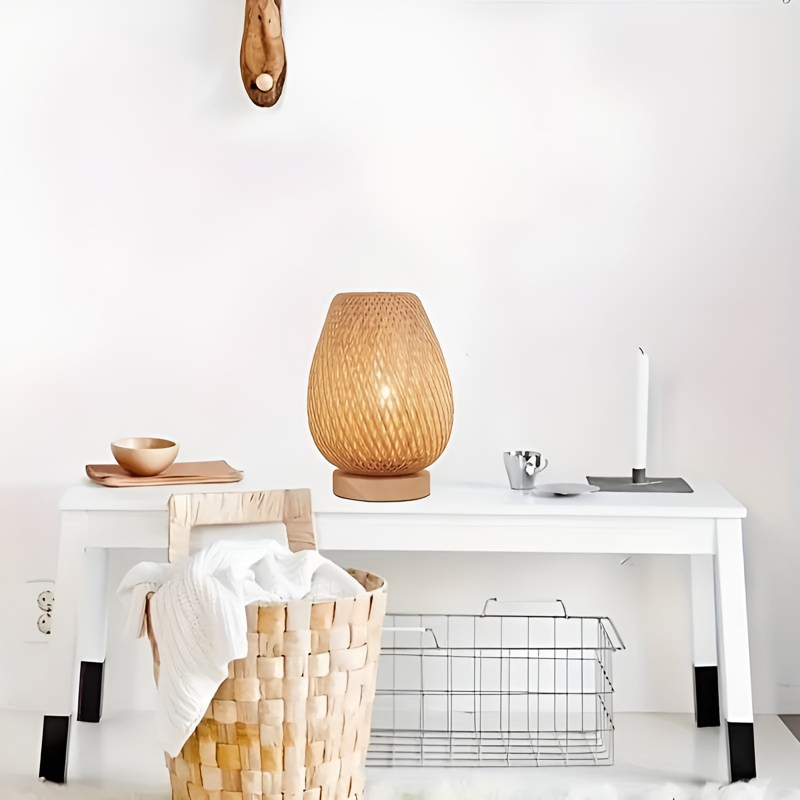 Bamboo Table Lamp - USB-Powered Eco Bedside Light