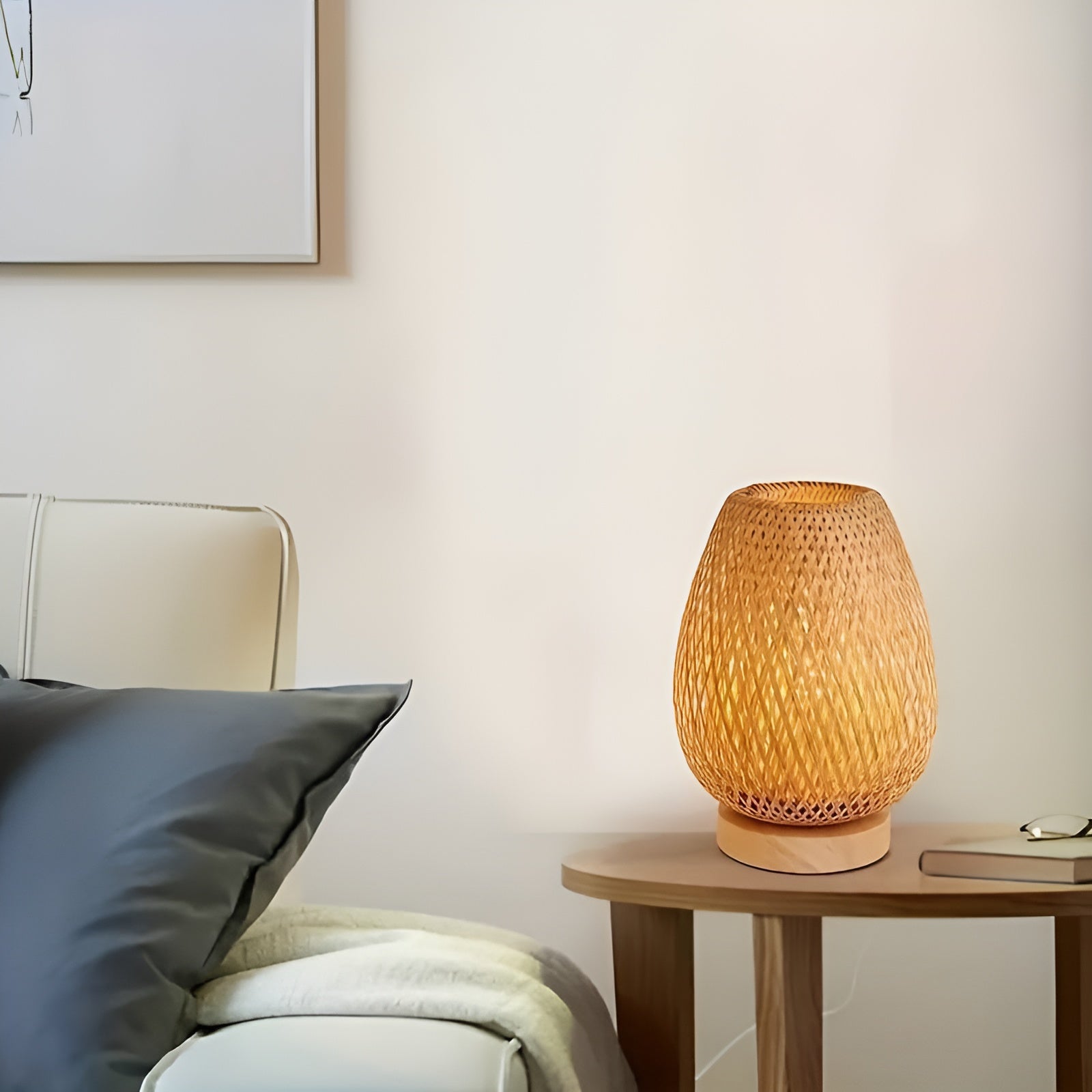 Bamboo Table Lamp - USB-Powered Eco Bedside Light