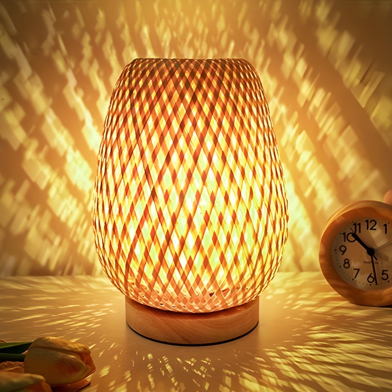 Bamboo Table Lamp - USB-Powered Eco Bedside Light
