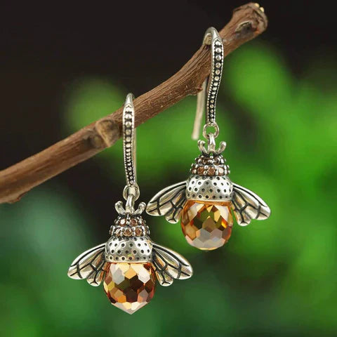Queen Bee - Crystal Drop Earrings for Women