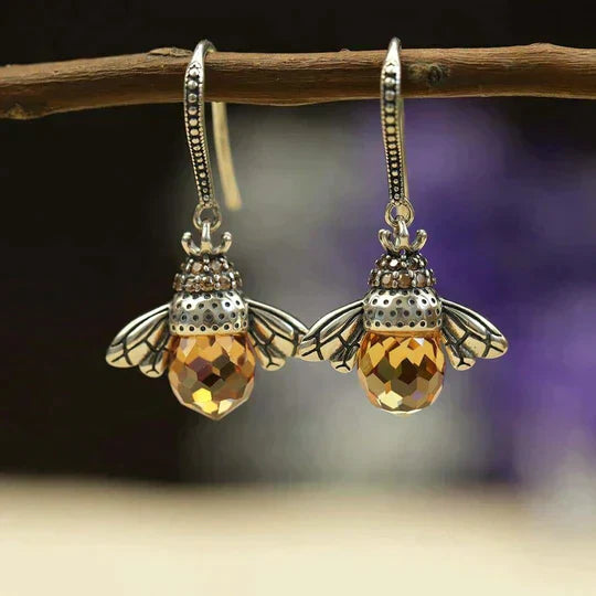 Queen Bee - Crystal Drop Earrings for Women