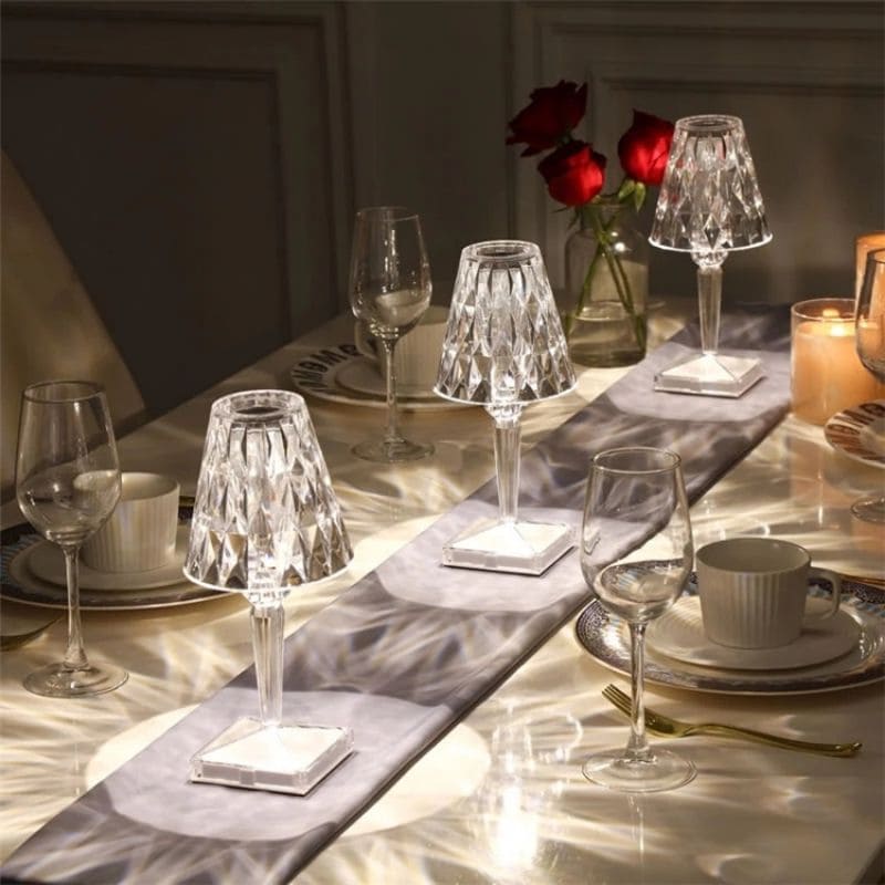 LuxeGlow Elegant Crystal Table Lamp