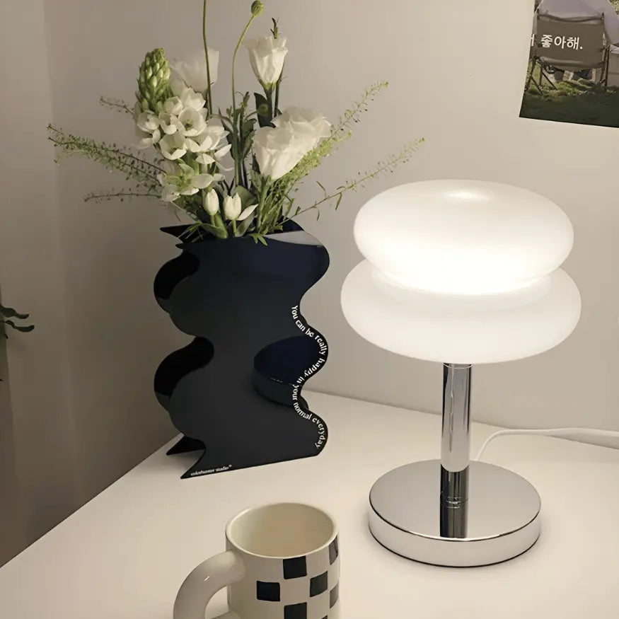 Macaron Glass Table Lamp - USB Glass Bedside Light